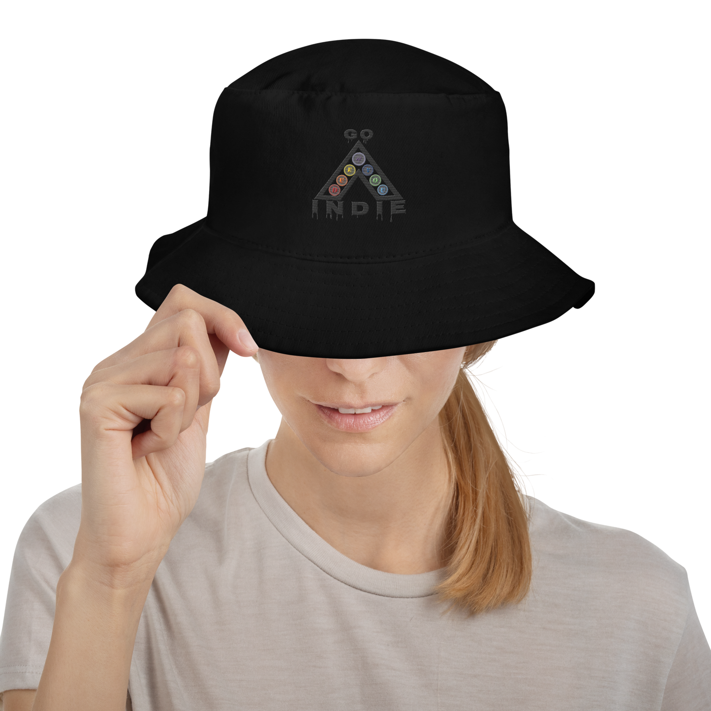 IndieGoActiv Embroidered Bucket Hat