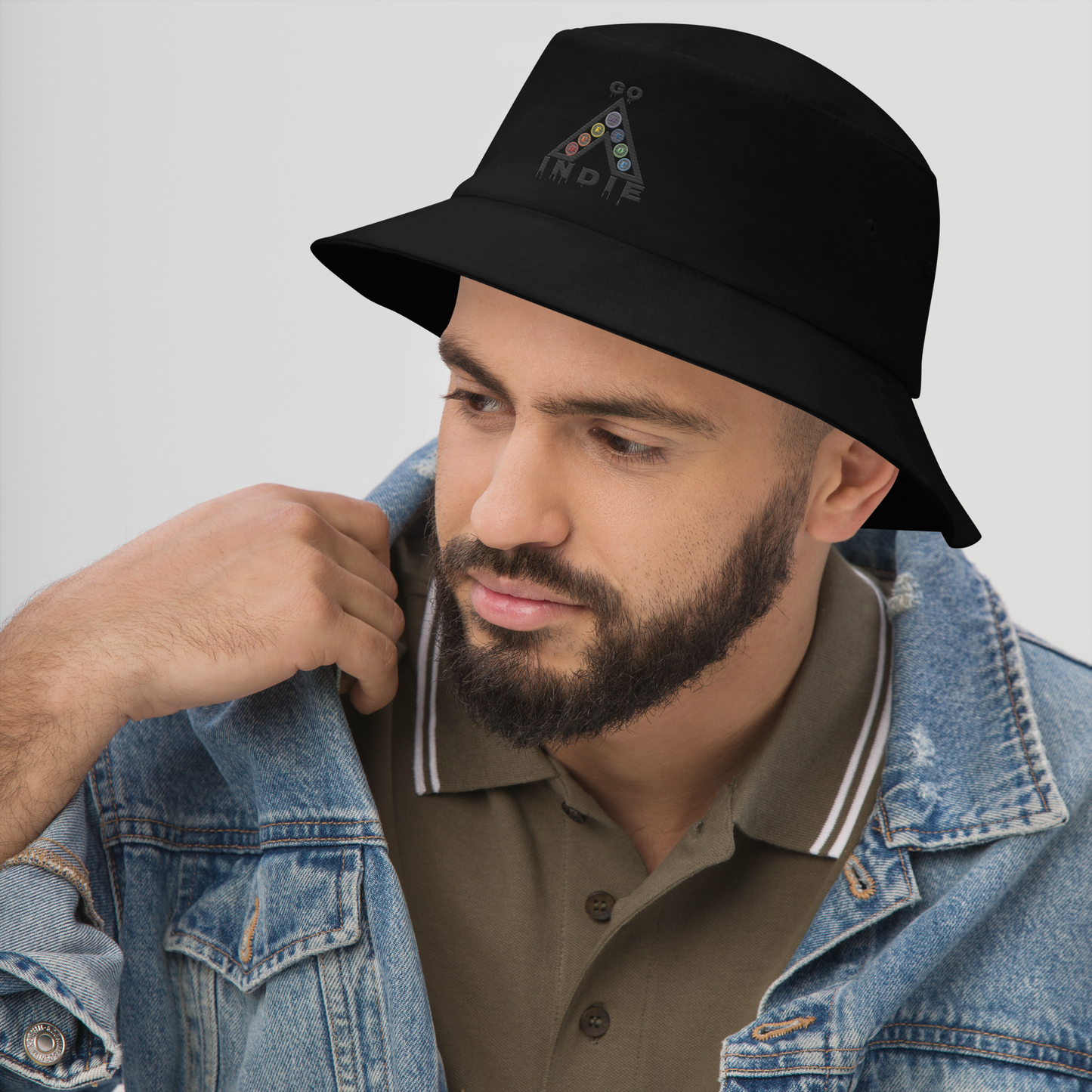 IndieGoActiv Embroidered Bucket Hat