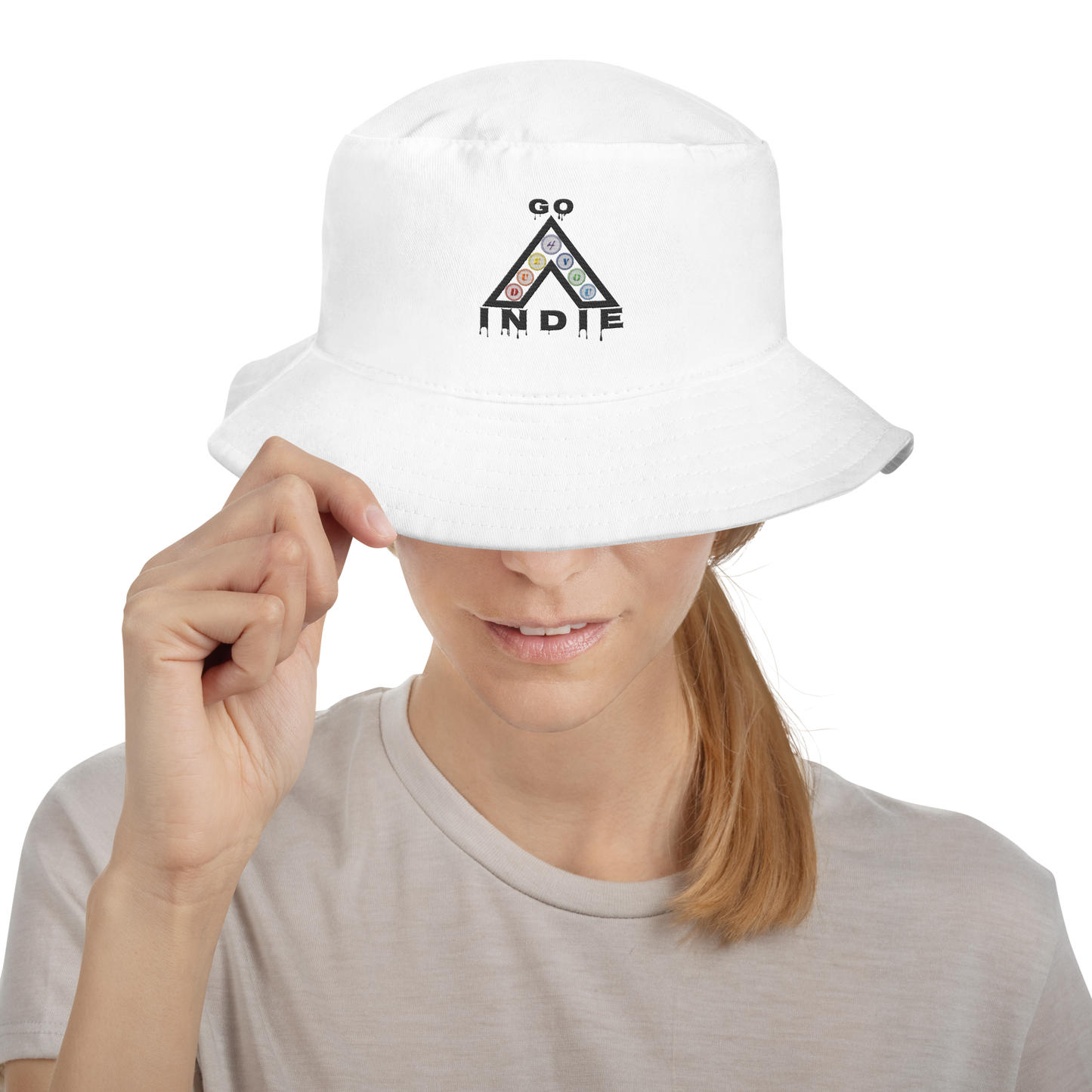 IndieGoActiv Embroidered Bucket Hat
