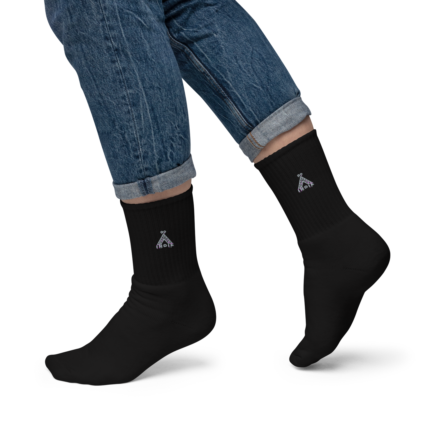 IndieGoActiv Embroidered socks
