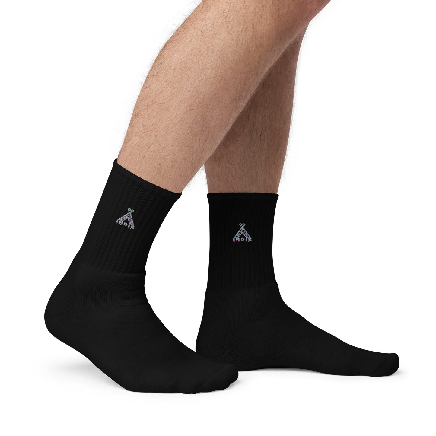 IndieGoActiv Embroidered socks