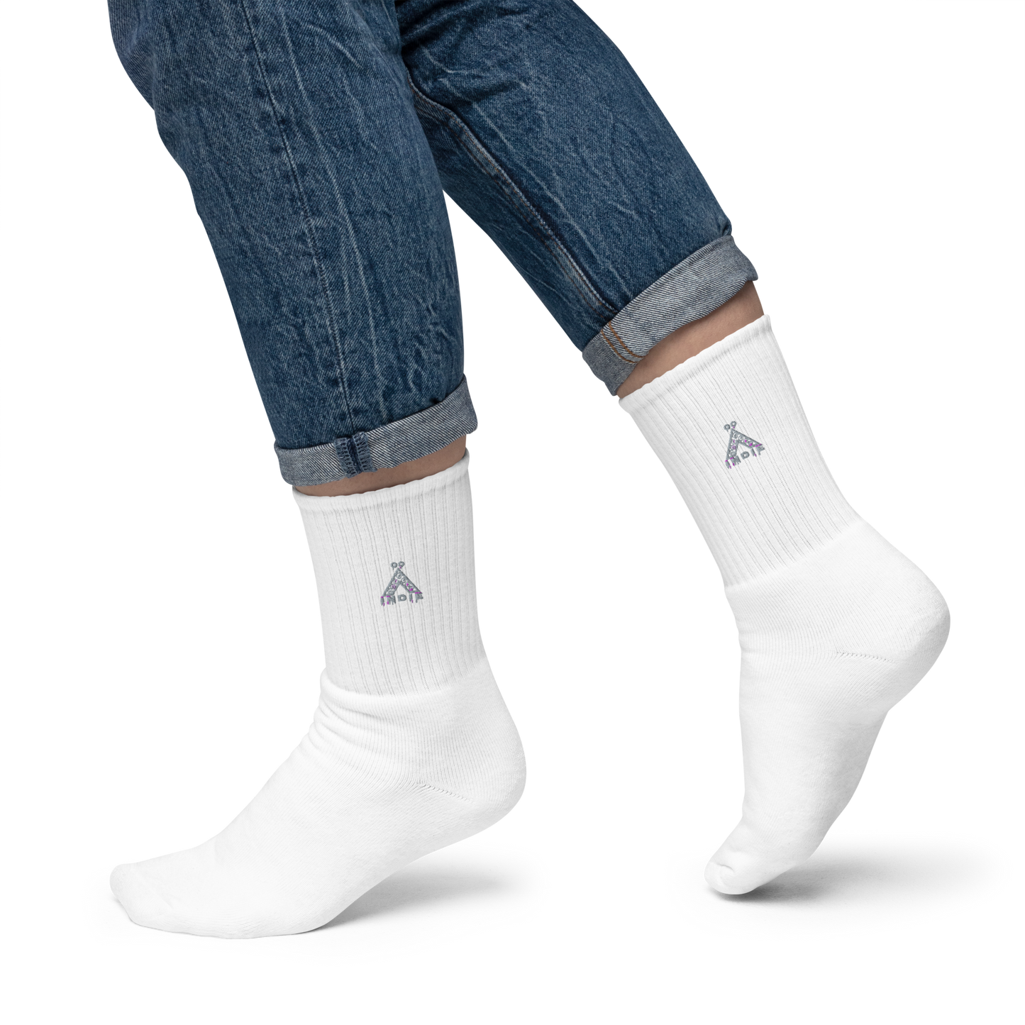 IndieGoActiv Embroidered socks