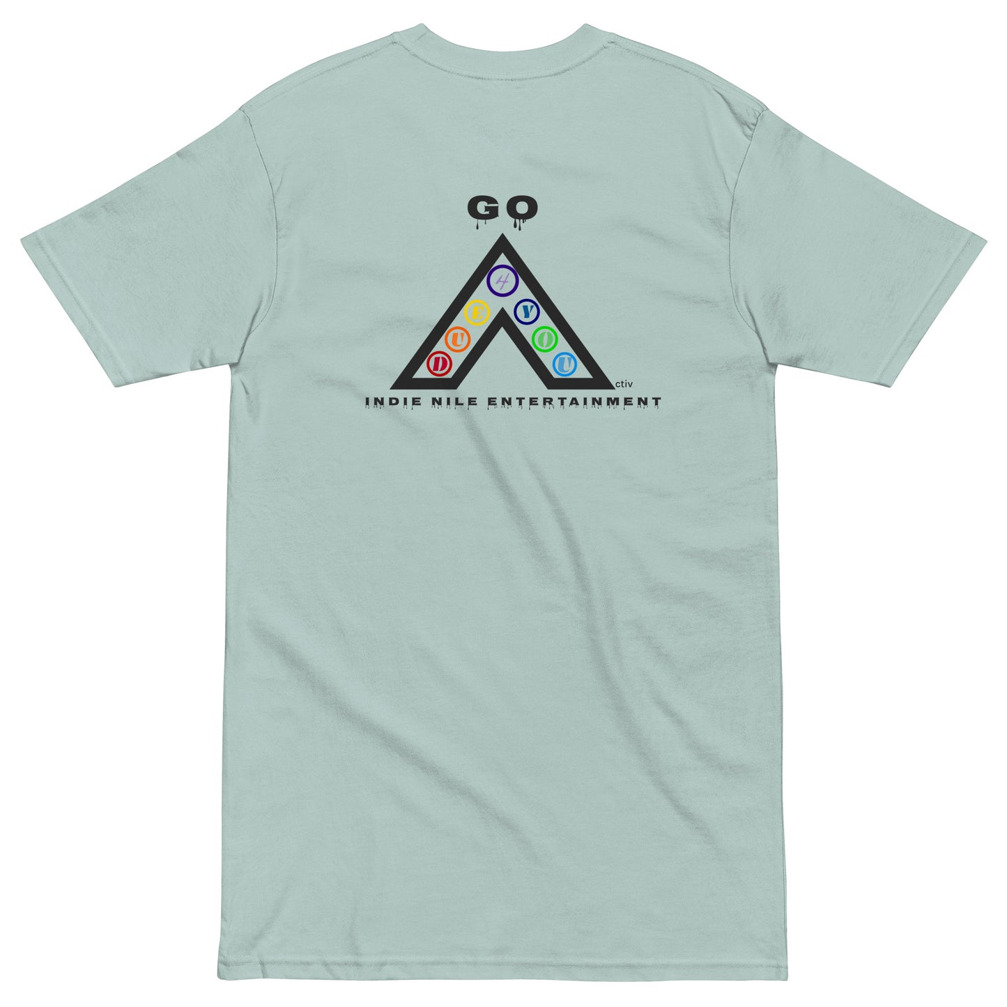 IndieGoActiv Men’s premium heavyweight Embroidered tee