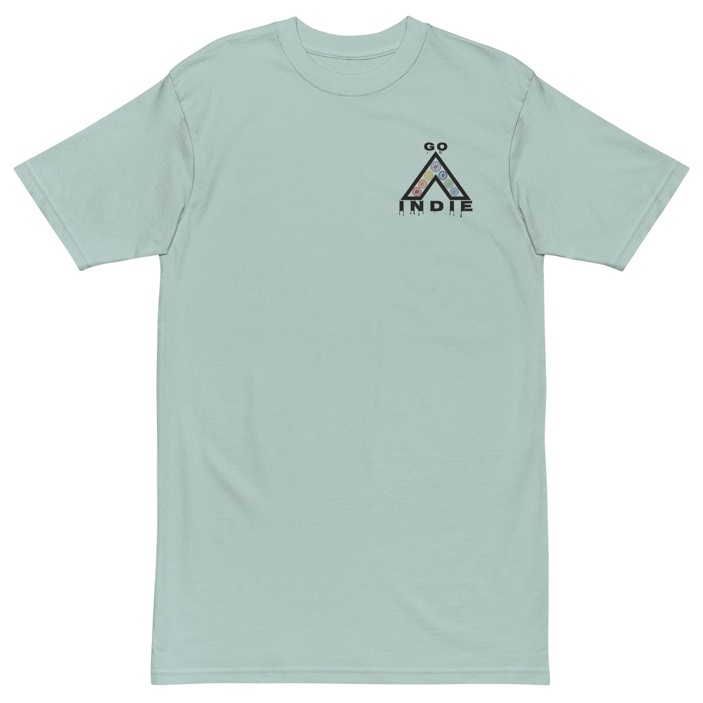 IndieGoActiv Men’s premium heavyweight Embroidered tee