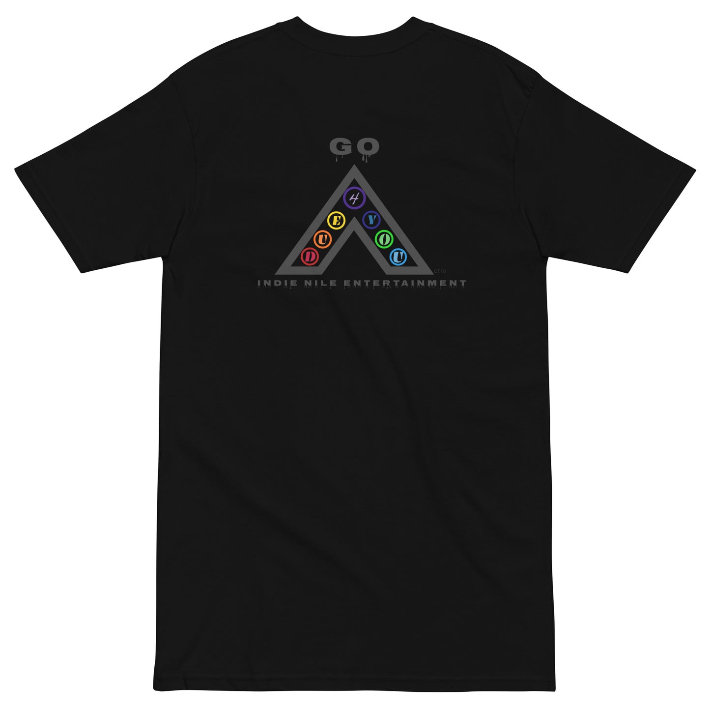 IndieGoActiv Men’s premium heavyweight Embroidered tee