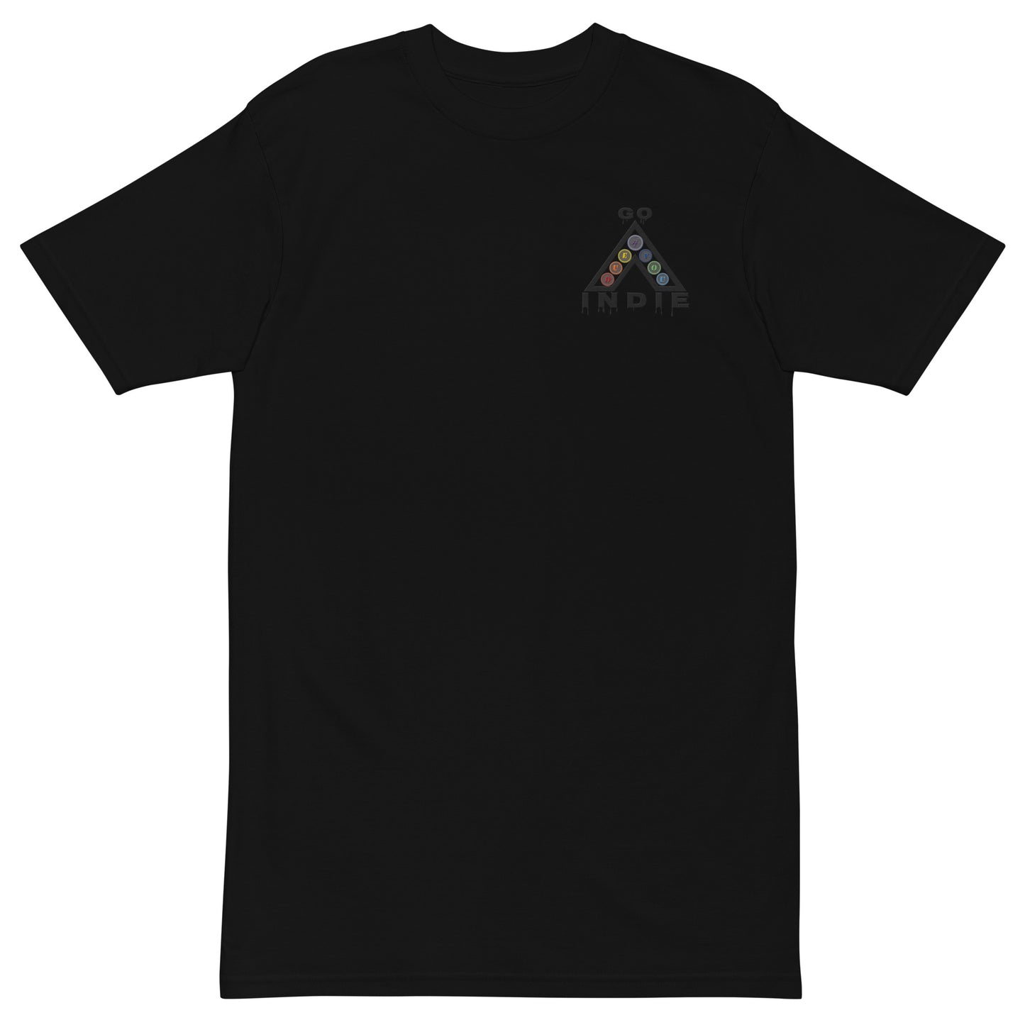 IndieGoActiv Men’s premium heavyweight Embroidered tee