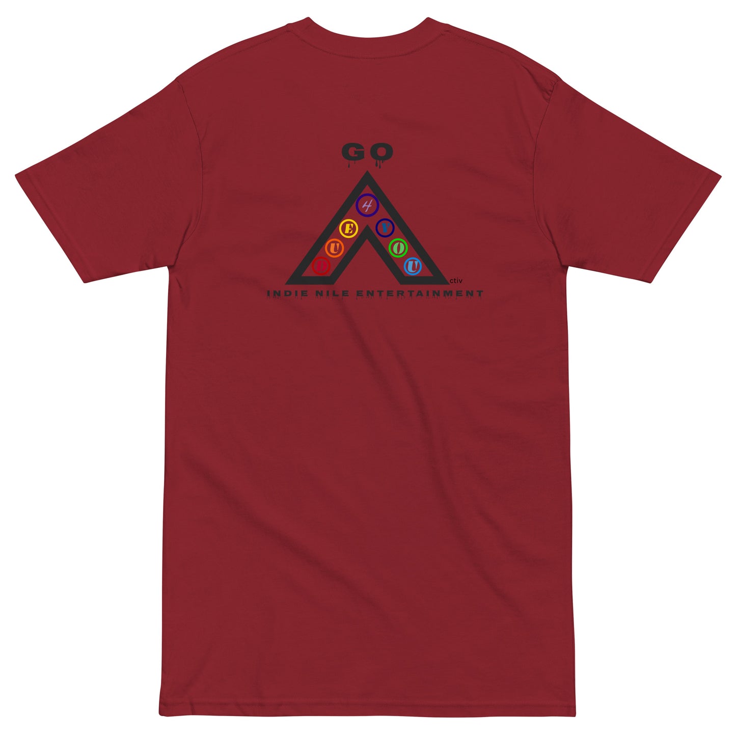 IndieGoActiv Men’s premium heavyweight Embroidered tee