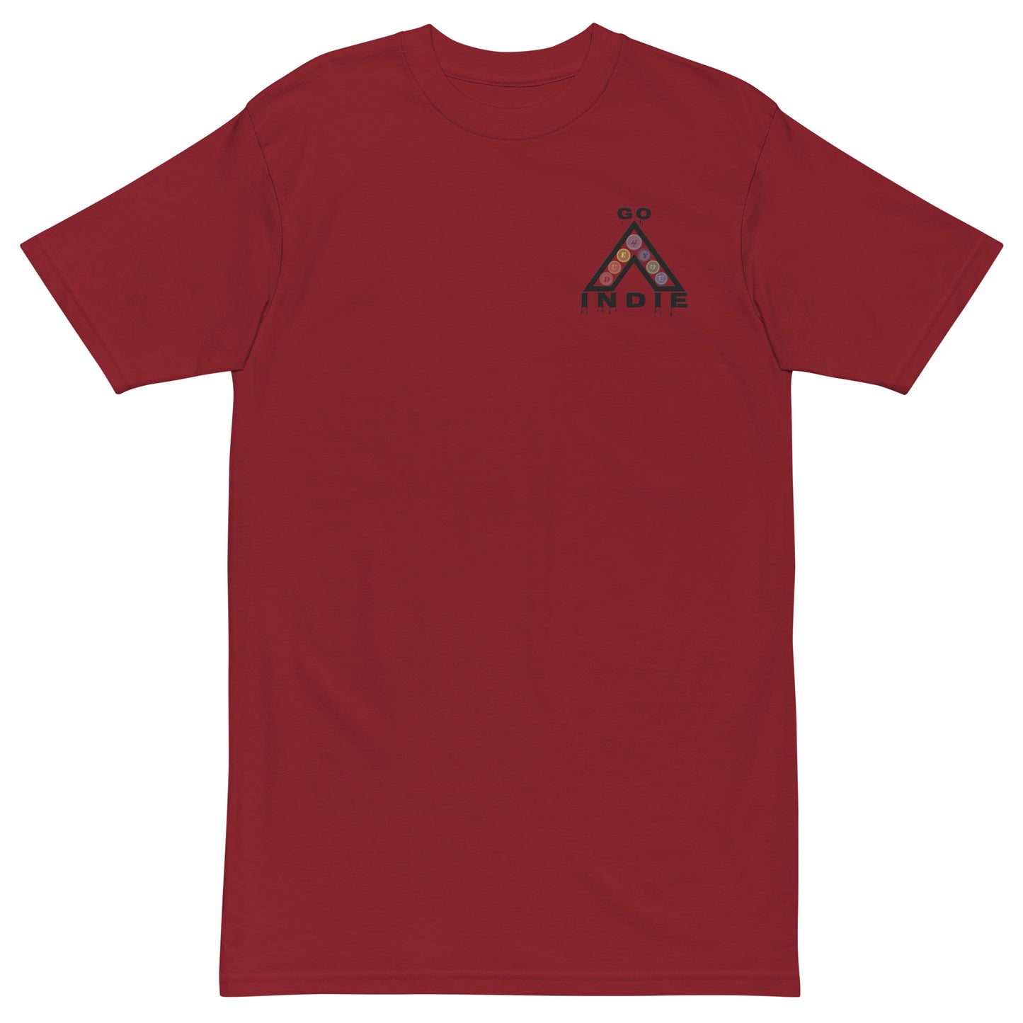 IndieGoActiv Men’s premium heavyweight Embroidered tee