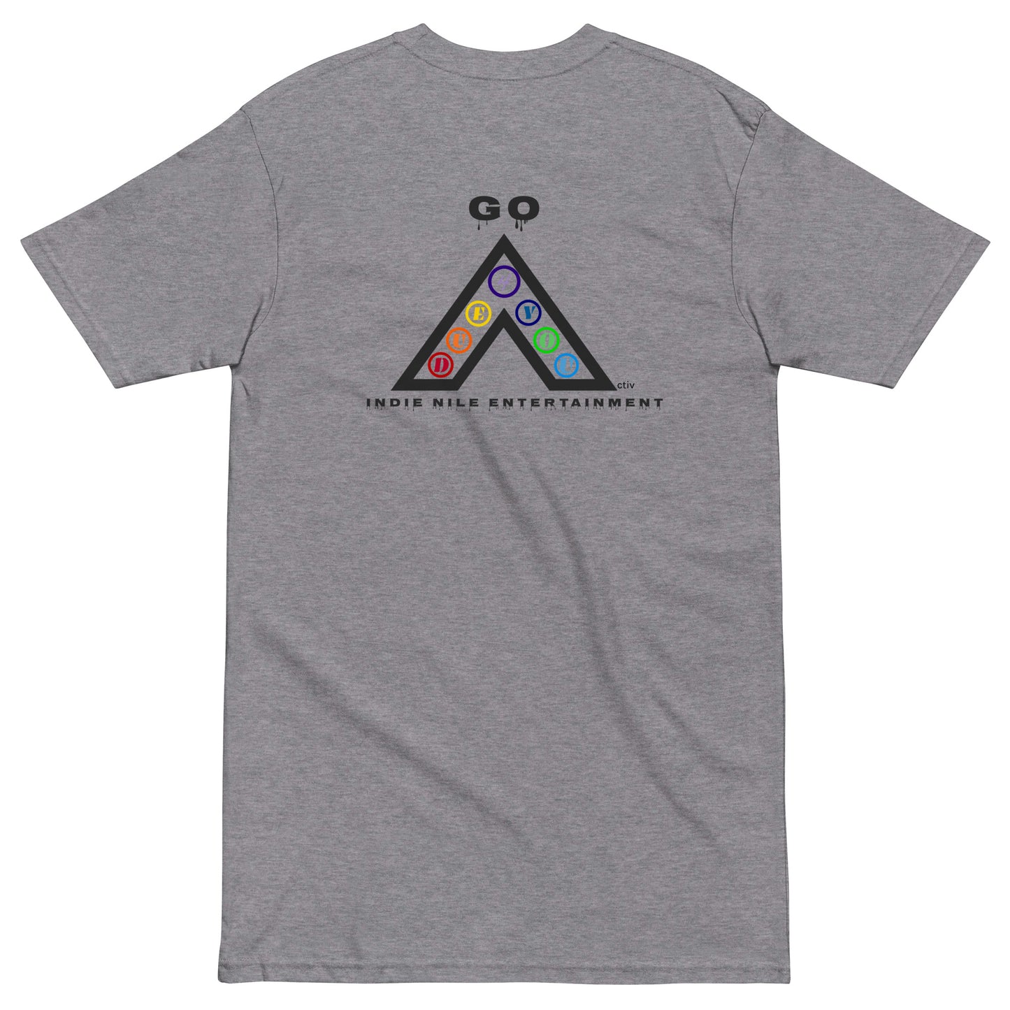 IndieGoActiv Men’s premium heavyweight Embroidered tee