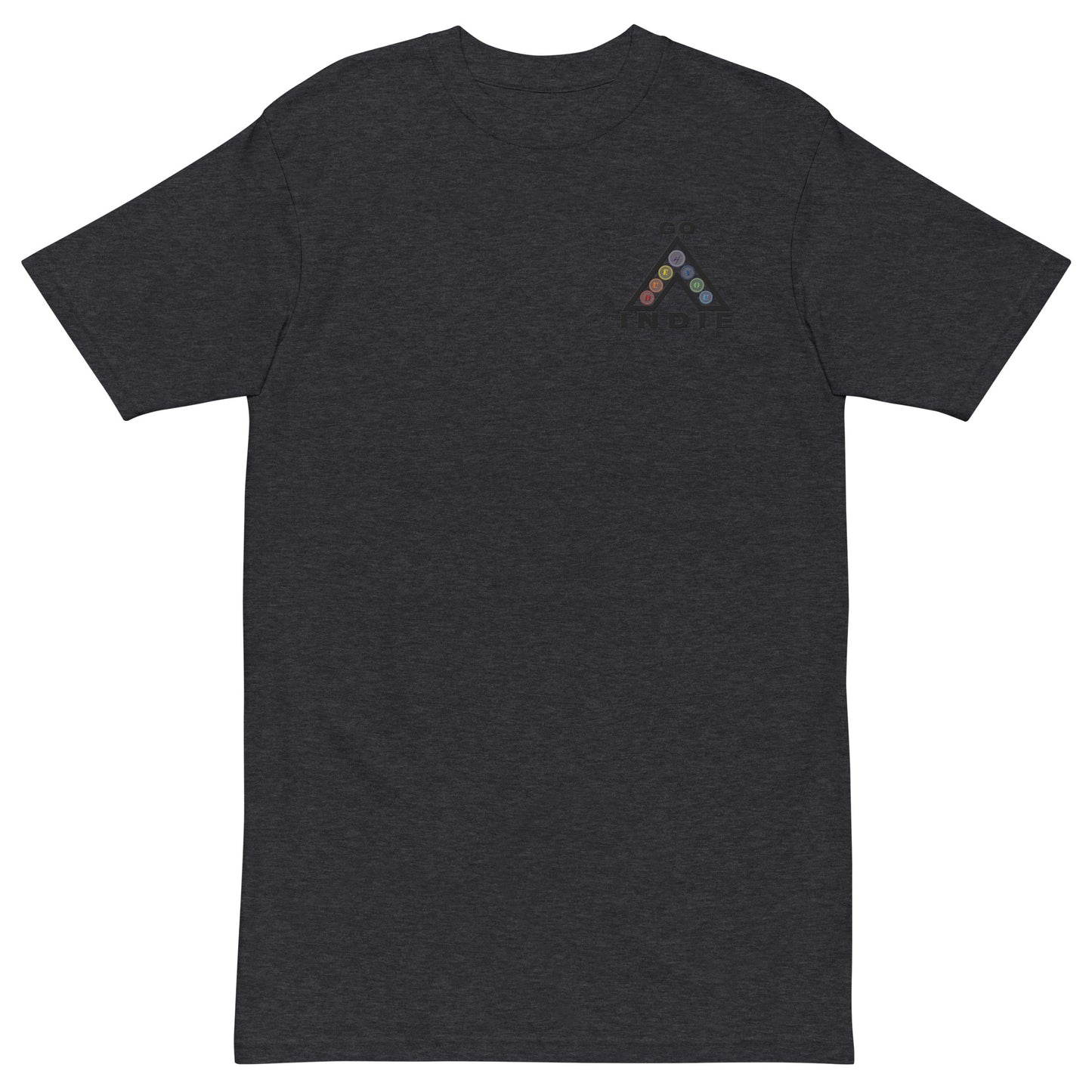 IndieGoActiv Men’s premium heavyweight Embroidered tee