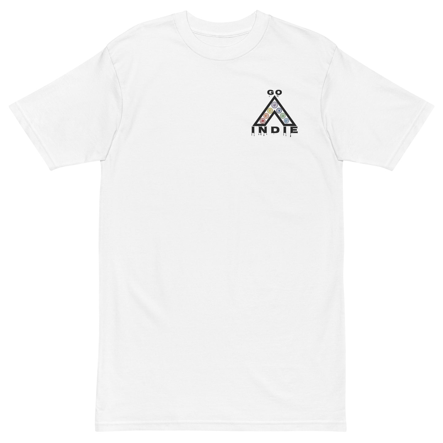 IndieGoActiv Men’s premium heavyweight Embroidered tee
